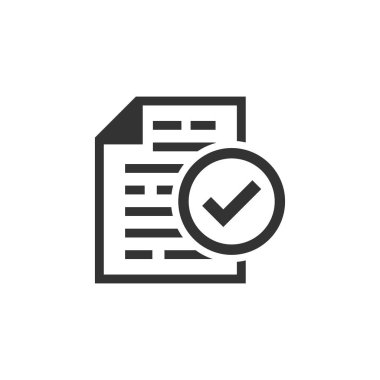 Düz stil uyumluluğu belge simgesi. İşlem vektör onaylı 