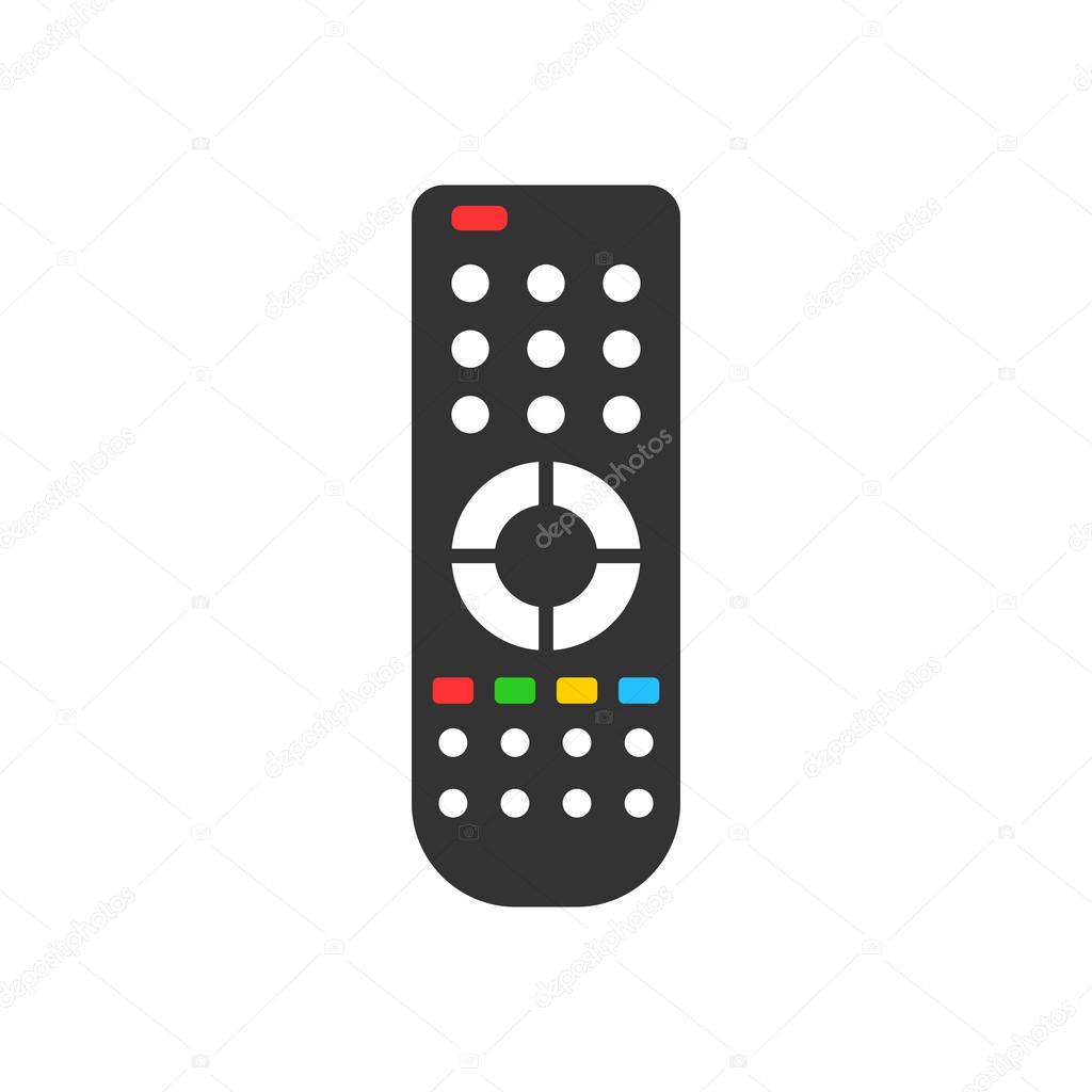 Remote control icon in flat style. Infrared controller vector il