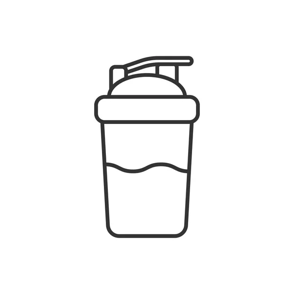 Icône shaker en style plat. Illustration vectorielle bouteille sport sur w — Image vectorielle