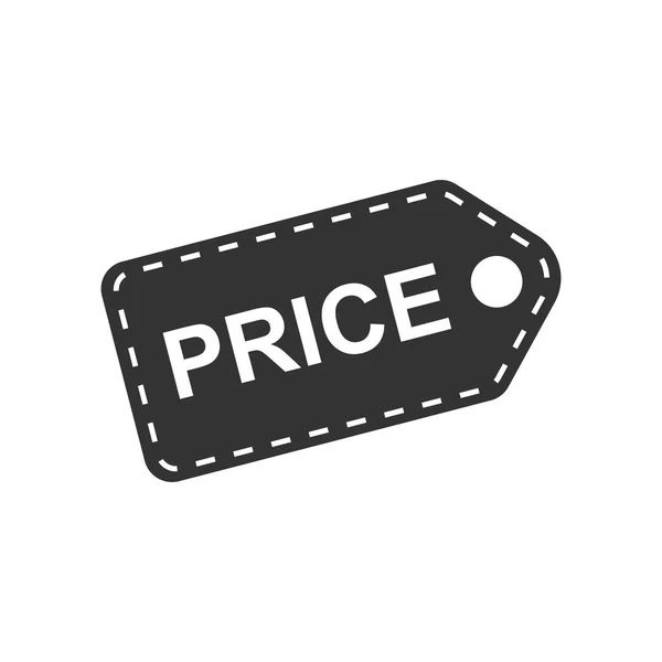Icono de cupón de precio en estilo plano. Precio etiqueta vector ilustración o — Vector de stock