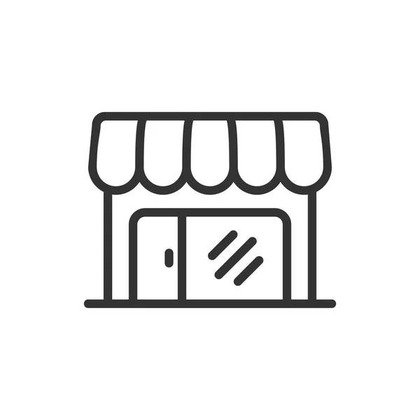 Købmand ikon i flad stil. Butiksbygningsvektor illustrat – Stock-vektor