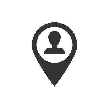 Düz stil çekim hedef vektör simgesi. Keskin nişancı sembolü resimde beyaz zemin üzerine nişan al. Hedef amacı iş kavramı.