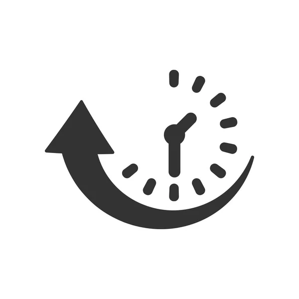 Icono de tiempo de inactividad en estilo plano. Ilustración del vector de tiempo de actividad en blanco — Vector de stock