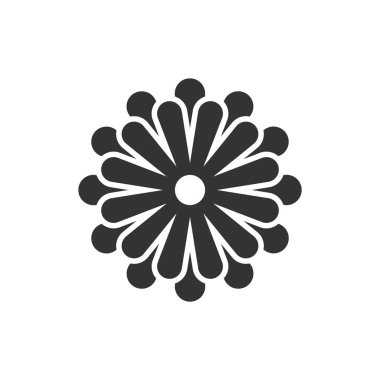 Çiçek yaprak düz stil simgesinde. Manolya, dahlia vektör illustra