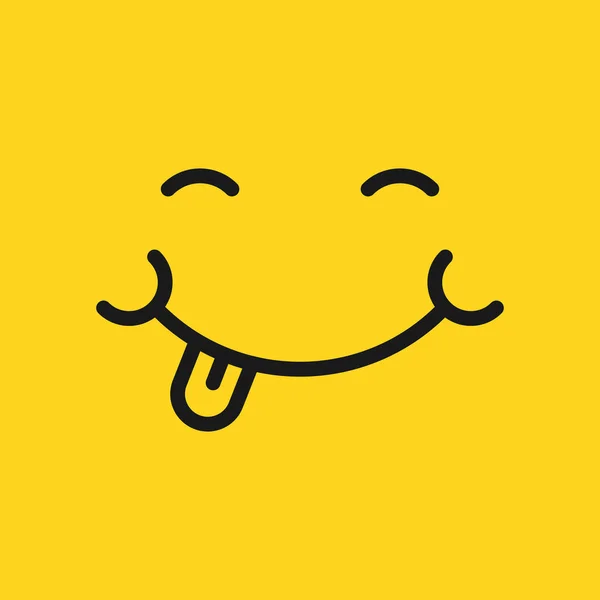 Smile face icon in flat style. Векторные иллюстрации языка смайликов — стоковый вектор