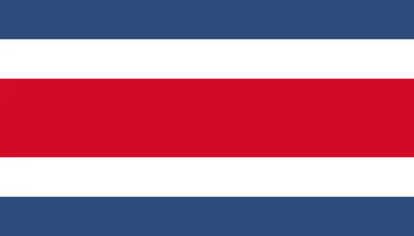 Icône drapeau Costa rica dans un style plat. Signe national vecteur illustr — Image vectorielle