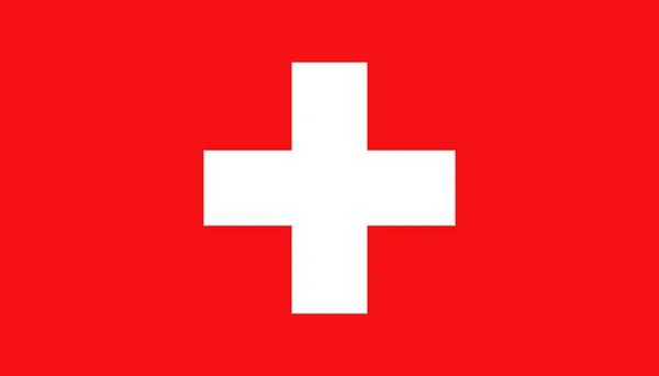 Suiza icono de la bandera en estilo plano. Signo nacional vector illust — Vector de stock