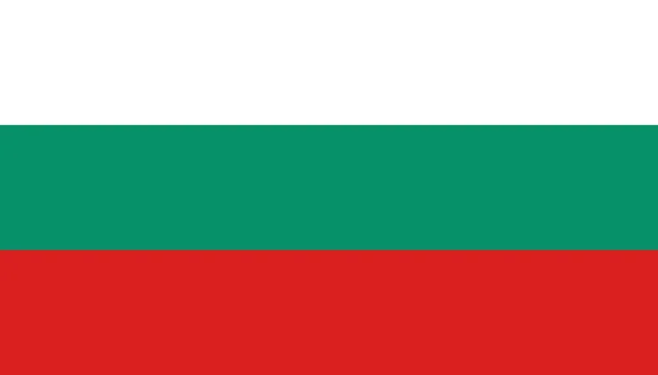 Ícone da bandeira da Bulgária em estilo plano. Vetor de sinais nacional ilustrat —  Vetores de Stock