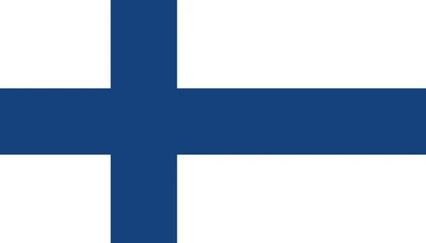 Ícone da bandeira da Finlândia em estilo plano. Ilustração nacional do vector gestual — Vetor de Stock