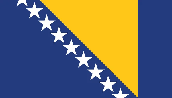 Bosnien und Herzegowina Flagge Symbol in flachem Stil. Nationales Zeichen — Stockvektor