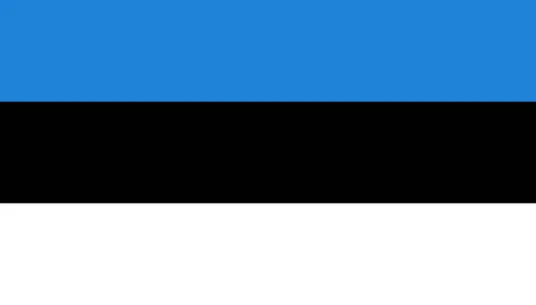 Estonia icono de la bandera en estilo plano. Signo nacional vector illustrati — Archivo Imágenes Vectoriales