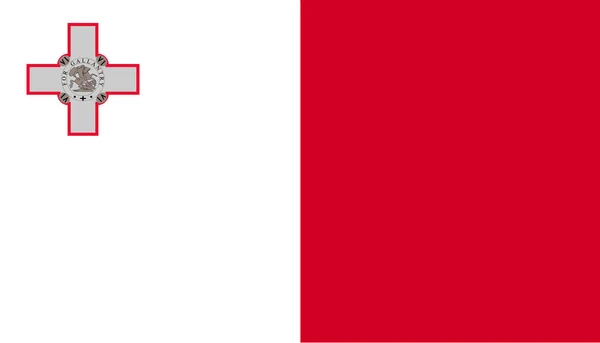 Bandera de Malta icono en estilo plano. Ilustración nacional del vector de signos — Archivo Imágenes Vectoriales