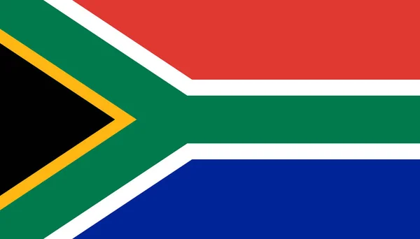フラットスタイルで南アフリカ国旗アイコン。ナショナルサインベクトル illus — ストックベクタ