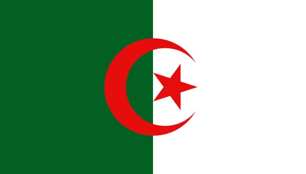 Algerien-Flagge im flachen Stil. nationale Zeichenvektorillustrationen — Stockvektor