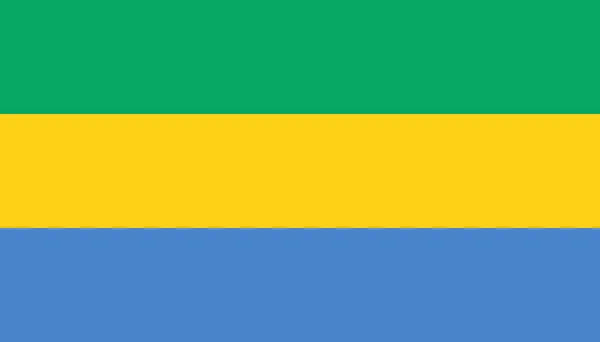 Gabon Flagge Symbol im flachen Stil. Illustration nationaler Zeichenvektoren — Stockvektor