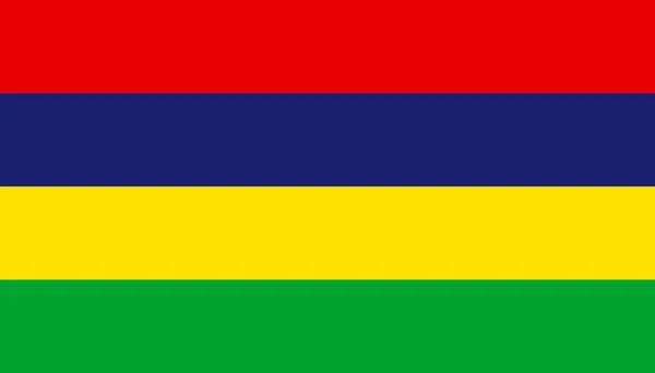 Mauritius vlag icoon in platte stijl. Nationaal teken vector Illustra — Stockvector