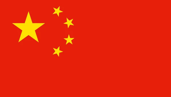 Ícone de bandeira da China em estilo plano. Ilustração nacional do vetor de sinais — Vetor de Stock