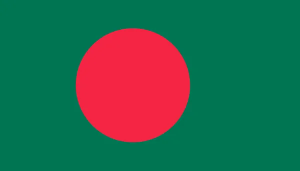Ikon bendera Bangladesh dalam gaya datar. Vektor tanda nasional illustr - Stok Vektor