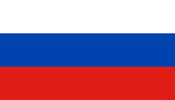 Ikone der russischen Flagge im flachen Stil. Russische Föderation — Stockvektor