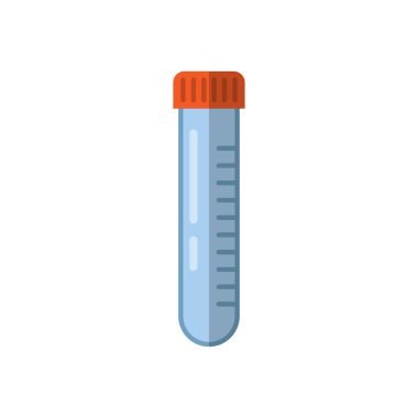 Düz tarzda Kimya kadehler işareti simgesi. Flask test tüpü sevmek