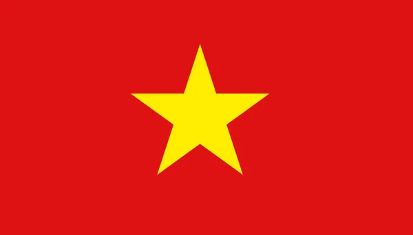 Bandera de Vietnam icono en estilo plano. Signo nacional vector illustrati — Vector de stock