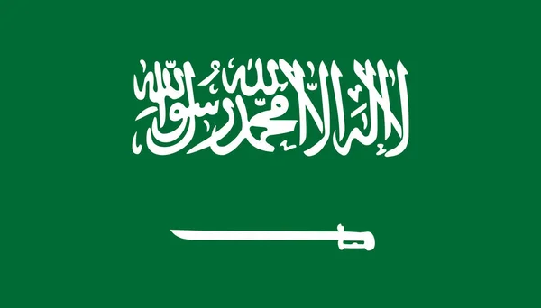 フラットスタイルでサウジアラビアの旗のアイコン。ナショナルサインベクトル illus — ストックベクタ