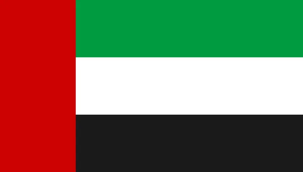 Ikon bendera Uni Emirat Arab dalam gaya datar. Pemilihan papan tanda nasional - Stok Vektor