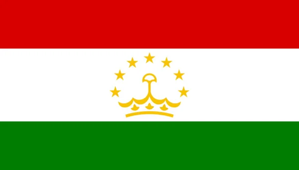 Τατζικιστάν σημαία εικονίδιο σε επίπεδη στυλ. Εθνικό σημάδι διάνυσμα — Διανυσματικό Αρχείο