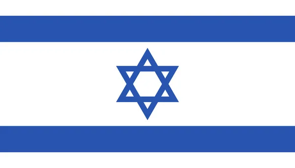 Icono de bandera de Israel en estilo plano. Ilustración nacional del vector de signos — Vector de stock