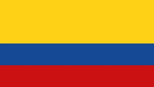 Kolumbianische Flagge im flachen Stil. Nationaler Zeichenvektor illustriert — Stockvektor