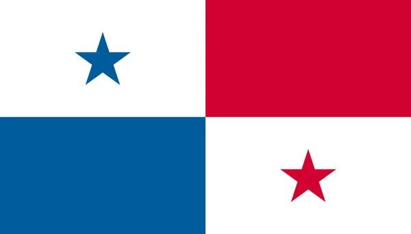 Icono de bandera de Panamá en estilo plano. Ilustración nacional del vector de signos — Vector de stock