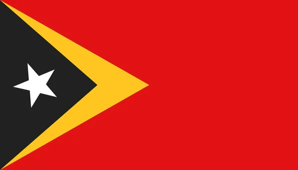 Ícone da bandeira de Timor-Leste em estilo plano. Vetor nacional de sinais illustr — Vetor de Stock