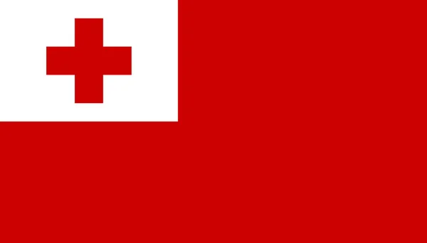 Icône drapeau Tonga dans un style plat. Illustration vectorielle du signe national — Image vectorielle