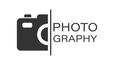 Düz tarzda kamera aygıtı işareti simgesi. Fotoğrafçılık vektör illust