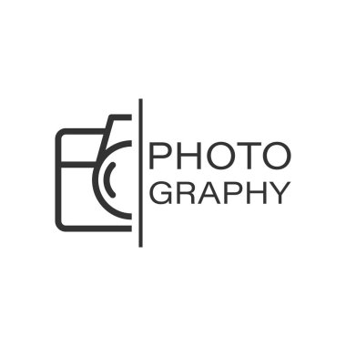 Düz tarzda kamera aygıtı işareti simgesi. Fotoğrafçılık vektör illust