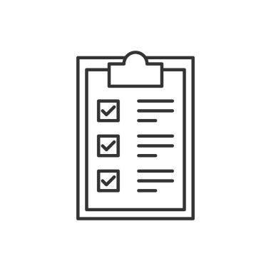 Düz stilde Pano işareti simgesi kontrol listesi. Belge listesi sevmek