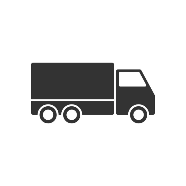 Delivery truck Sign icoon in platte stijl. Van vector illustratie — Stockvector