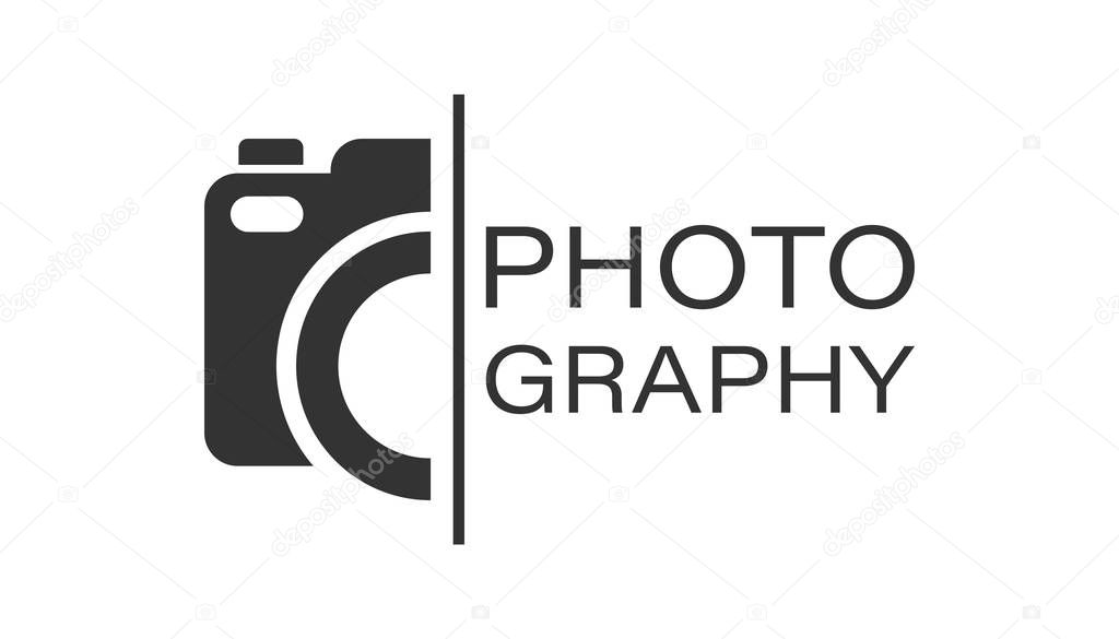 Camera device sign icon in flat style. Photography vector illust