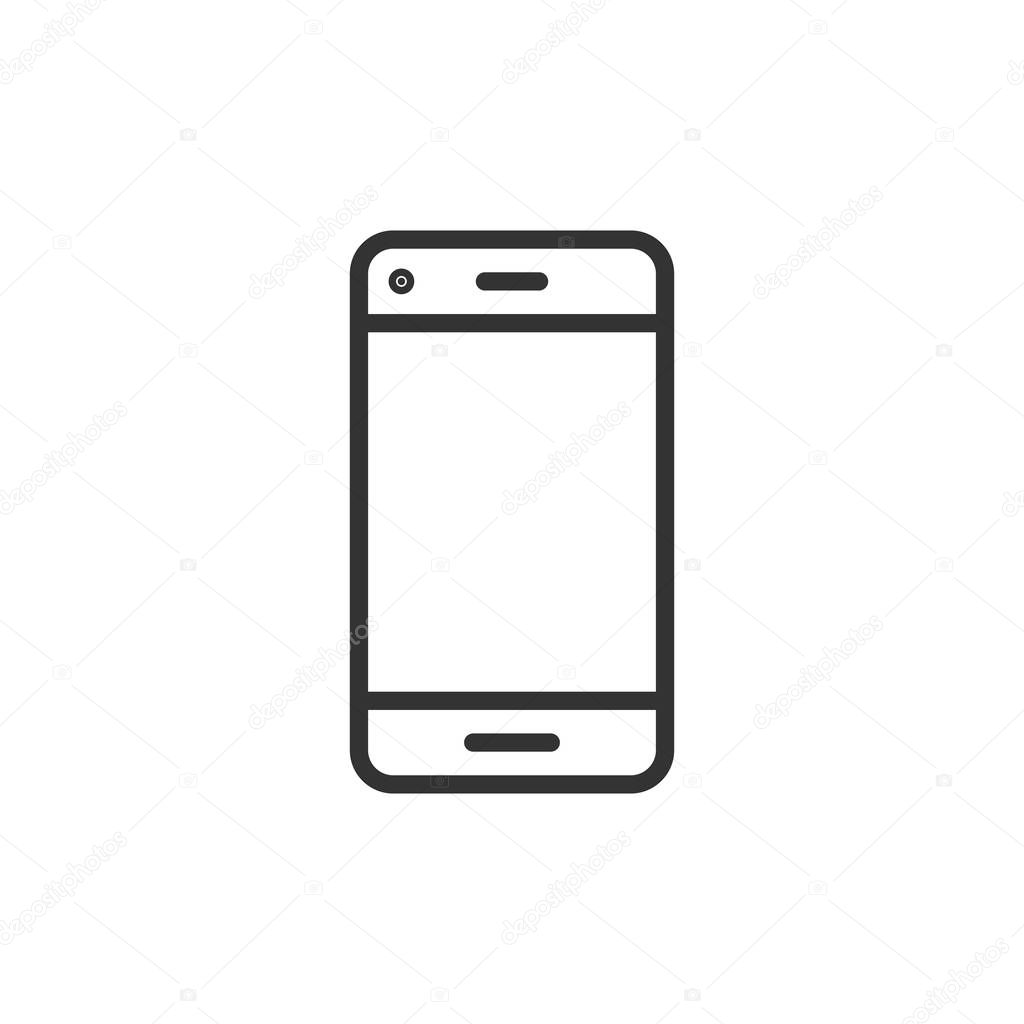 Phone device sign icon in flat style. Smartphone vector illustra