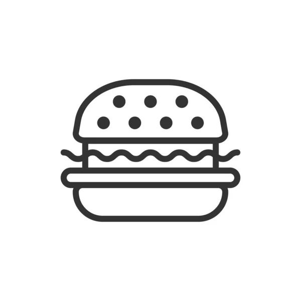 Icono de signo de hamburguesa en estilo plano. Hamburguesa vector ilustración en — Vector de stock