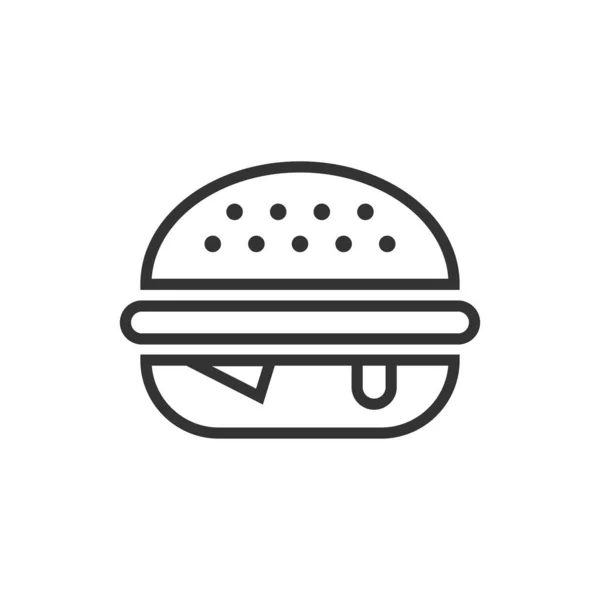 Ikona znak Burger w stylu płaskim. Ilustracja wektorowa Hamburger na — Wektor stockowy