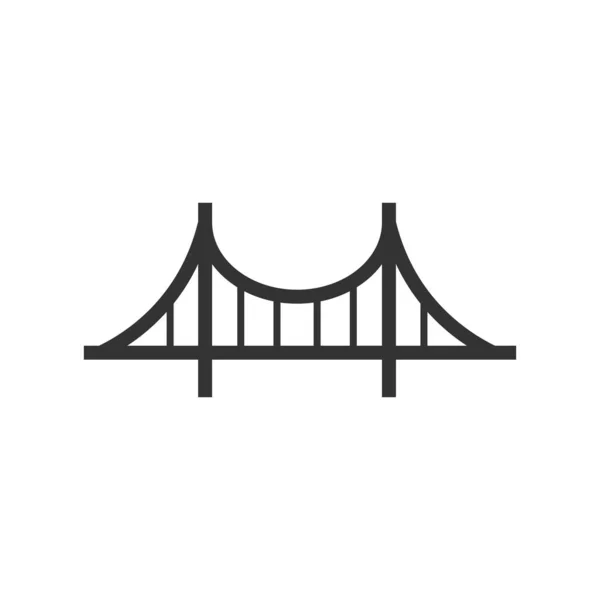 Icono de signo de puente en estilo plano. Drawbridge vector ilustración o — Archivo Imágenes Vectoriales