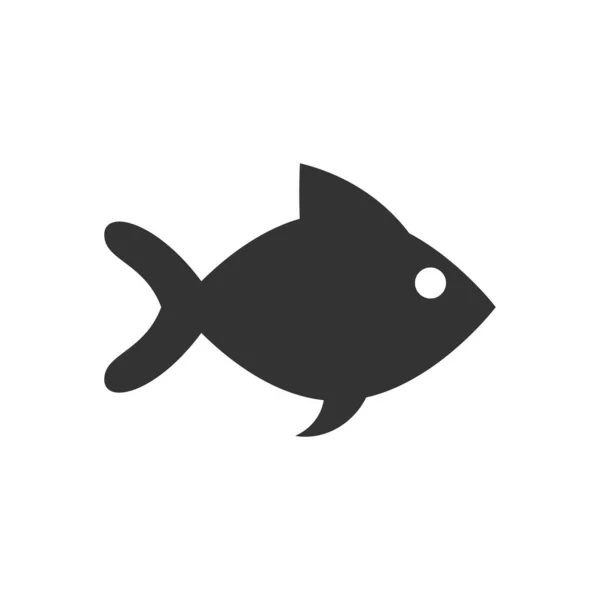 Знак рыбного знака в плоском стиле. Векторная иллюстрация золотых рыбок — стоковый вектор