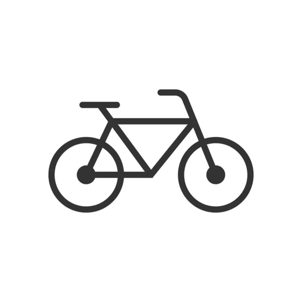 Signo de bicicleta icono en estilo plano. Bicicleta vector ilustración en whi — Archivo Imágenes Vectoriales