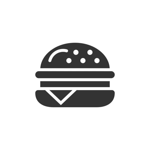 Icono de signo de hamburguesa en estilo plano. Hamburguesa vector ilustración en — Vector de stock