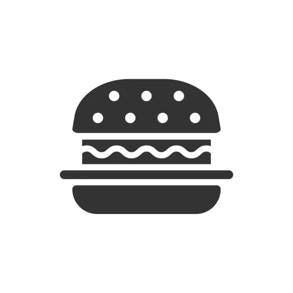 Icono de signo de hamburguesa en estilo plano. Hamburguesa vector ilustración en — Archivo Imágenes Vectoriales