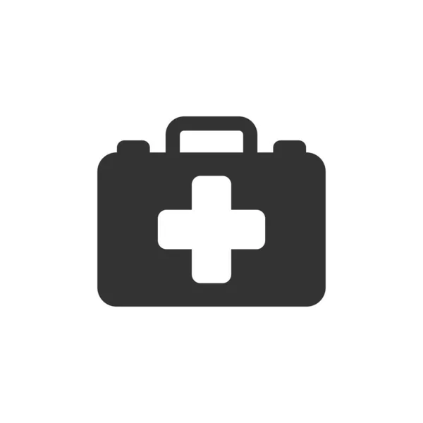 Ikona apteczki w stylu płaskim. Zdrowie, pomoc i medyczne radiofarmaceutyki — Wektor stockowy