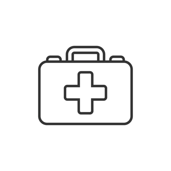 Ikona apteczki w stylu płaskim. Zdrowie, pomoc i medyczne radiofarmaceutyki — Wektor stockowy