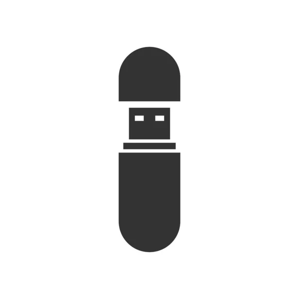 USB-stick-icoon in platte stijl. Flash Disk vector illustratie op — Stockvector