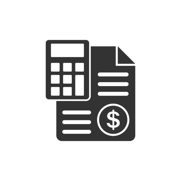 Geld berekenings pictogram in platte stijl. Budget Banking vector klok — Stockvector